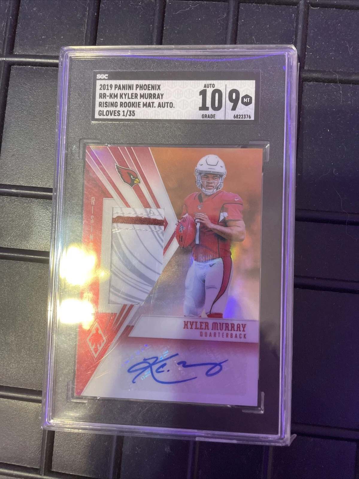 Kyler Murray Panini Phoenix Rising Rookie Material Signature #RRKM Gloves