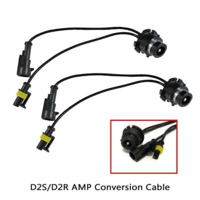 2X D2S D2R AMP Harness Adapter Light Conversion For Wire HID Ballast Bulb Kit