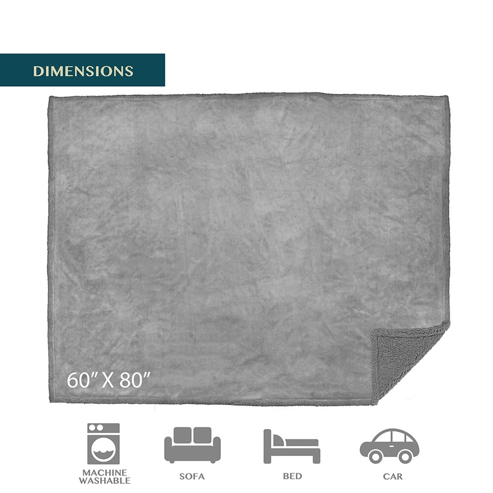 Waterproof Blanket for Couch Sofa Bed Protector Cover WaterResistant Large 80x60 - Image 3 of 4