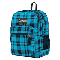 Trans By Jansport Backpack Blue Plaid Supermax Book Bag Trans By Jansport Backpack Blue Plaid Supermax Book Bag