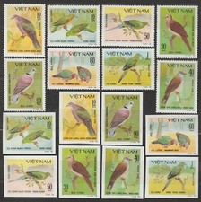 1981 Vietnam Stamps Doves Scott # 1124-1131 Imperf. + Perf.  MNH