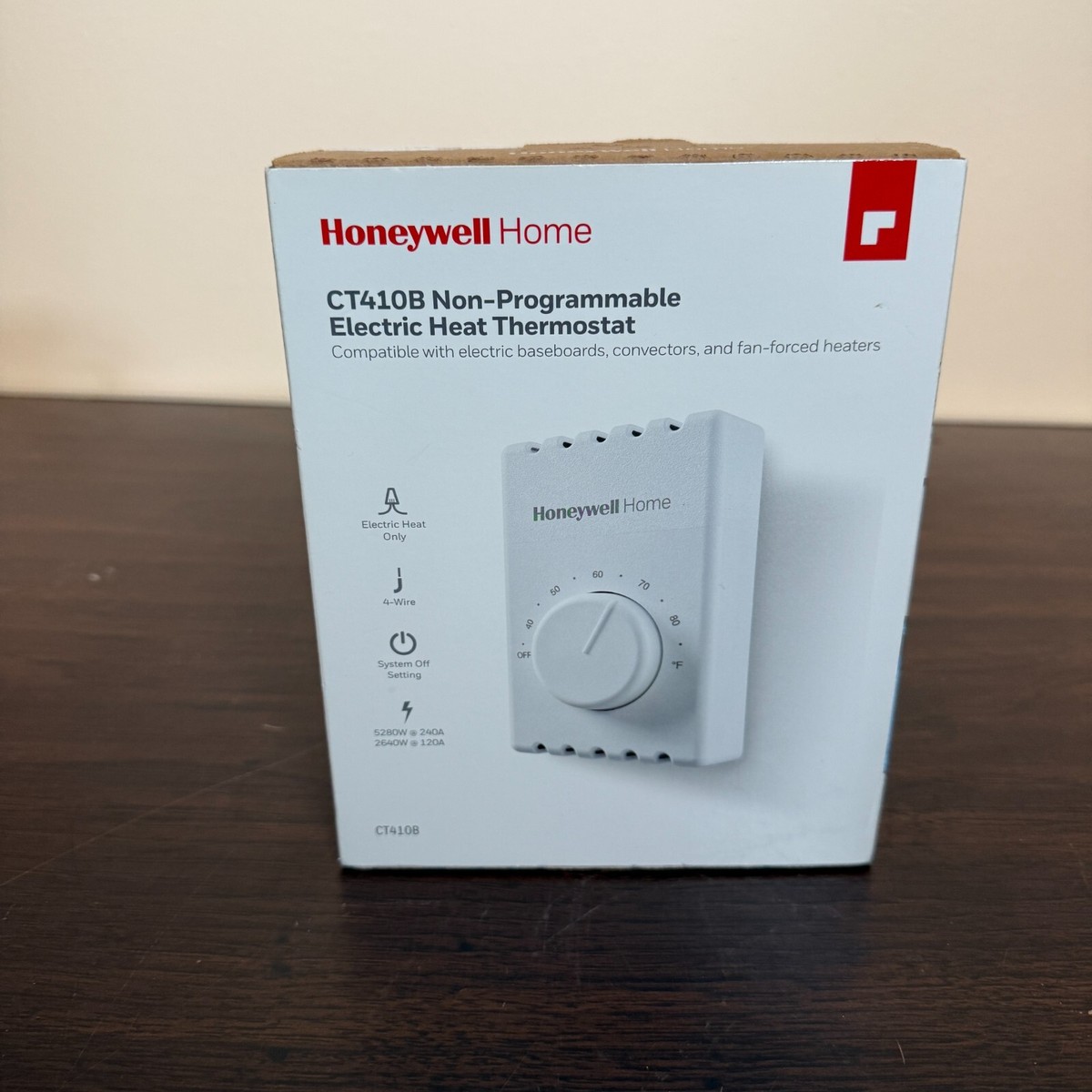 Honeywell Home CT410B Electric Heat Baseboard Heater Thermostat