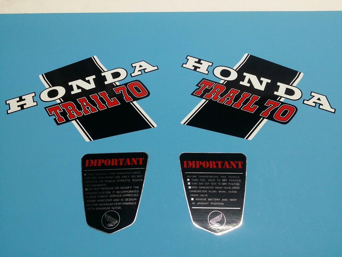 1972 Honda CT70 Trail70 Frame Decal Graphic Set (#H47) | OE
