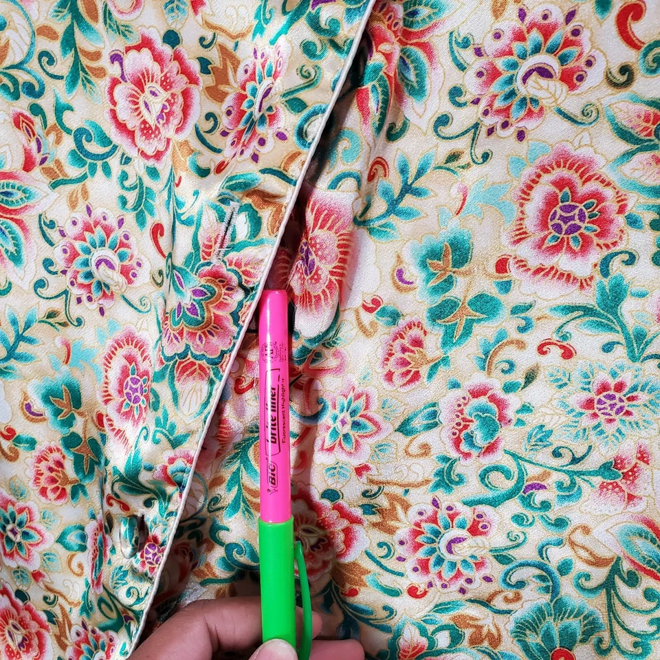 VINTAGE Victorias Secret Roupa de Dormir Feminina M Verde Floral Manga Longa LEIA - Imagem 2 de 4