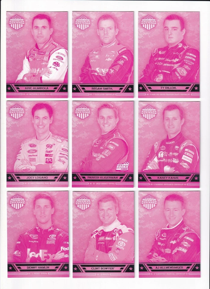 2014 American Thunder MAGENTA PROOFS #36 Brian Vickers-ONE CARD ONLY! - Image 2 of 4