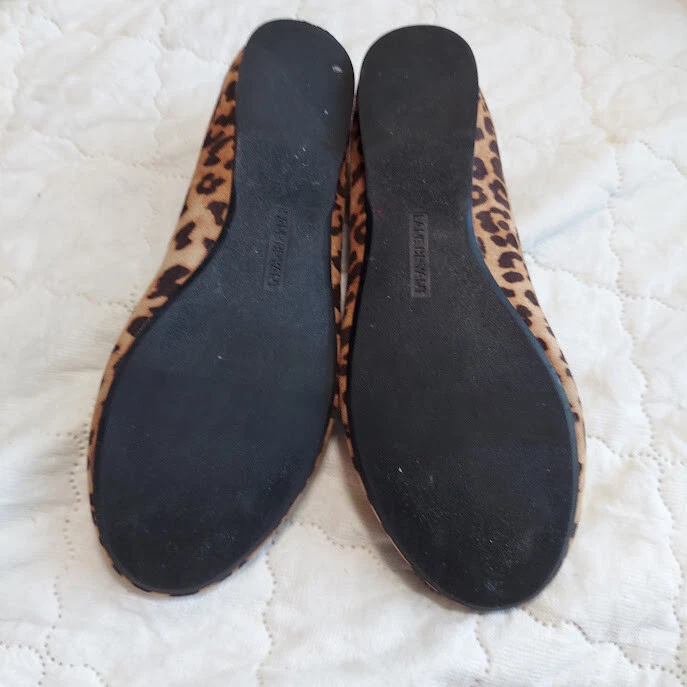 Zapatos planos bailarina con estampado de leopardo guepardo Lane Bryant marrón beige talla 9W Foto 3 de 3