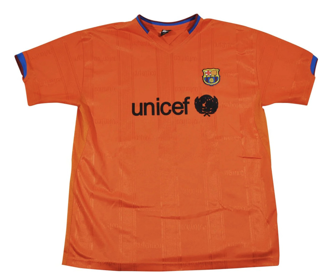 Barcelona Messi World Cup Soccer Orange MLS Jersey Size Large