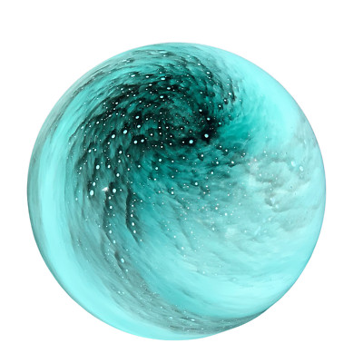Glas Lampe Kugel rund Kugel Planet Mond Tisch Schreibtisch Stimmungsbeleuchtung blau/grün