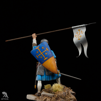 Figurine étain Chevalier Ordre Du Saint-Sépulcre 54mm - Neuf, Collection