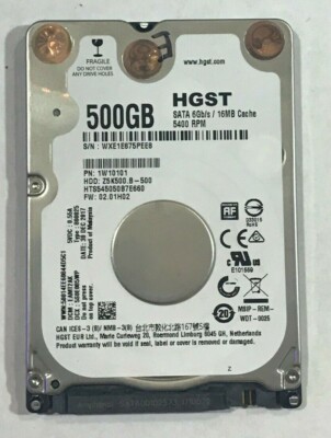 ASUS VIVOBOOK R540NA-RS02 OEM 16MB, 5400RPM HARD DRIVE W/ OS, HTS545050B7E660