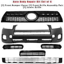 Front Bumper Cover Fascia | Grille Assembly Kit For 2009-2012 Toyota RAV4