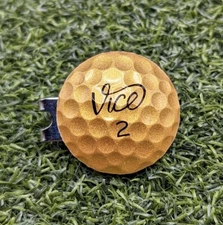 Vice Gold Golf Ball Marker With Magnetic Hat Clip