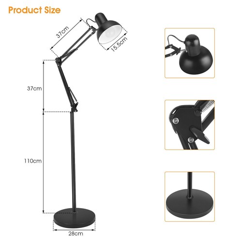 Stehleuchte LED Lampe verstellbar Leselampe Stehleuchte für Schlafzimmer UK - Bild 5 von 11