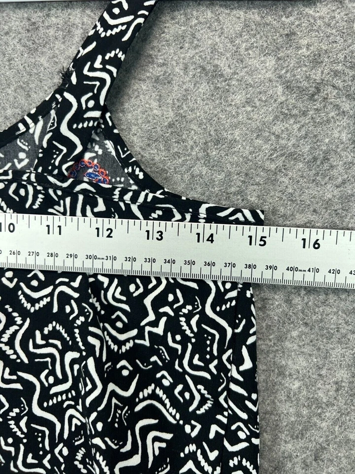 Xhilaration 女式 XS Crop Top 背心黑色刺绣阿兹特克波西米亚花卉绑带 — 第 4/4 张图片