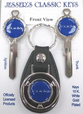 Blue Plymouth Cuda Deluxe Classic White Gold Key Set 1966 1967 1968 1969 Keys