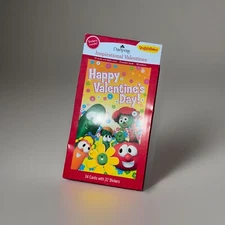 Veggietales Valentines Cards by Dayspring 34 Cards 32 Stickers Teacher Pack Of 2