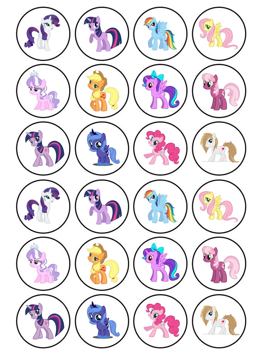 My Little Pony Cupcake Toppers