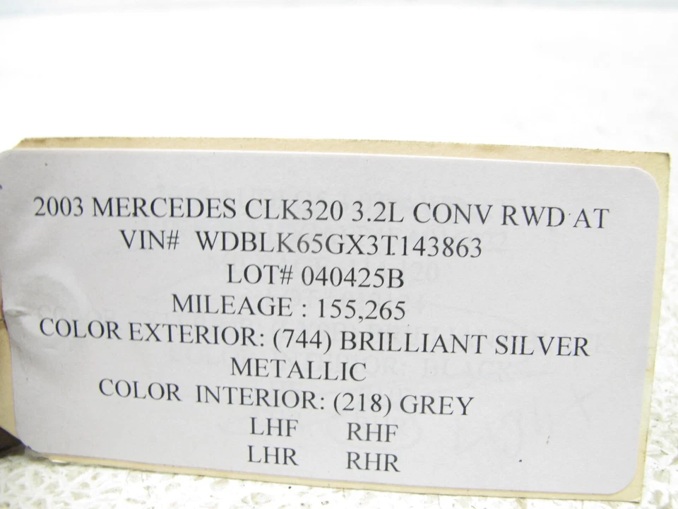 98-03 MERCEDES W208 CLK430 E320 CLK320 C280 加热器控制阀 SOLENOID 0425B — 第 4/4 张图片