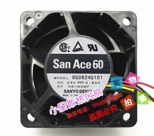 Sanyo 9G0624G101 6038 DC24V 0.85A 6CM 4-Wire Inverter Cooling Fan
