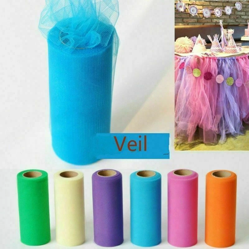 22M Tulle Mesh Net Fabric Table Skirt Tutu Dress Crafts Baby Shower Party Decor - Image 2 of 4