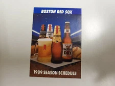 RS20 Boston Red Sox 1989 MLB Baseball Pocket Schedule - Michelob (Part of Set)