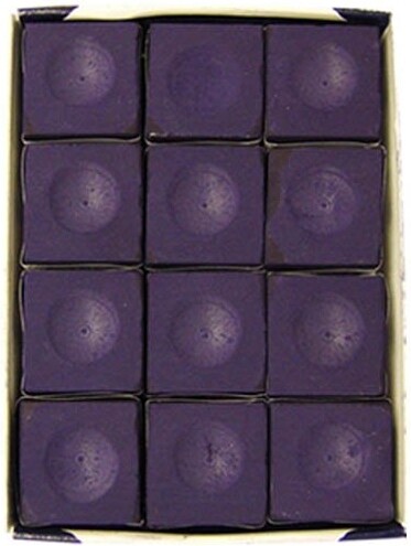 Silver Cup PURPLE Pool Billiard Cue Stick Chalk (12 Pack) - 第 1/1 張圖片