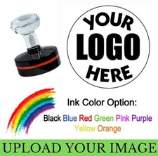 Custom Return Address Stamps Monogram Name Custom Round Self-Ink Rubber Stamp