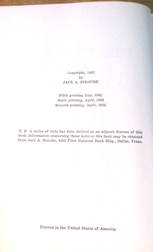 A Thousand Words and A Few Phrases by Jack A. Stroube, Signed, 1966 printing - Picture 4 of 6