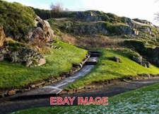 PHOTO  DUMBARTON ROCK BETWEEN TOPS PATH DIVIDES. CENTRE ONE LEADING TO THE CRANE