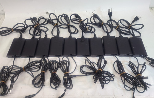 Mixed Lot of 10 Dell 65w LA65NM130 HA65NM130 Slim AC Adapters