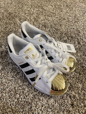 adidas Superstar Metal Toe Women’s Size White/Gold Toe