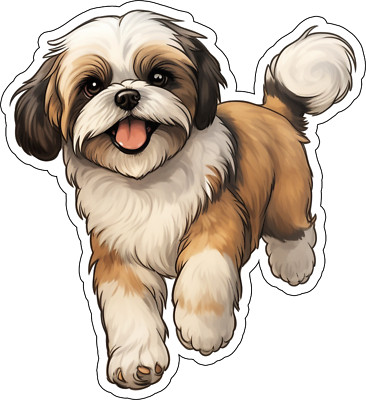 100X Shih Tzu Auto Aufkleber 9x9 cm Hunde Sticker Wetterfest & Selbstklebend