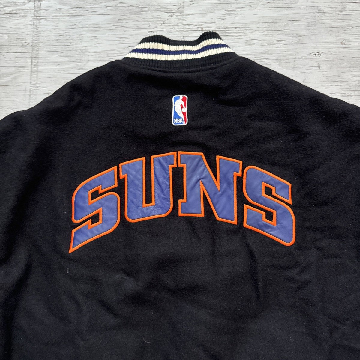 NBA:SUNSスポーツジャケット 超希少・極美品】90s 刺繍 NBA フェニックスサンズ SUNS