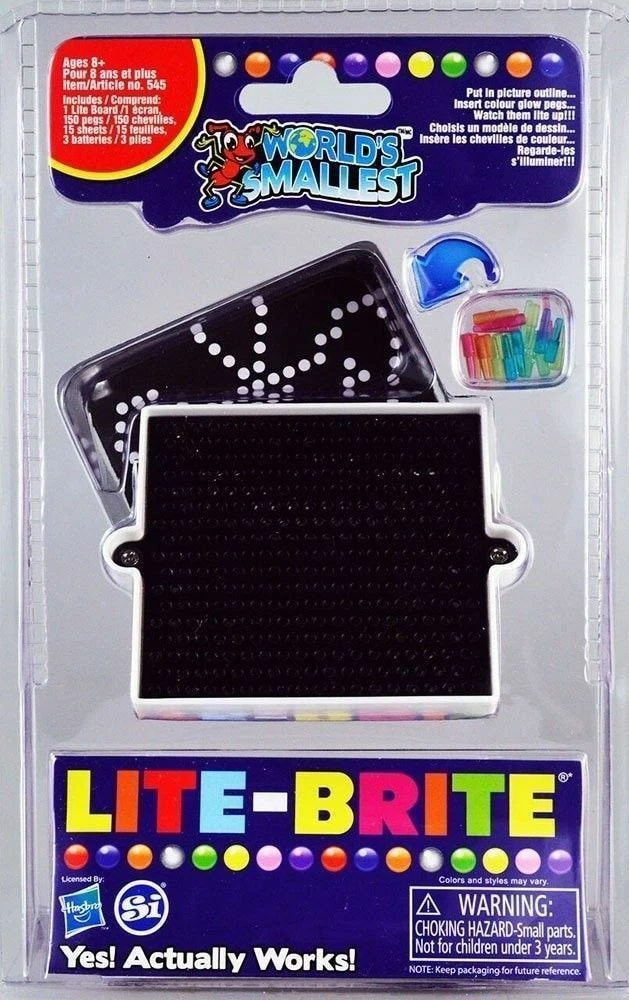 World's Smallest LITE BRITE Art Toy Doll House Miniature Light Bright  Pegs,Paper