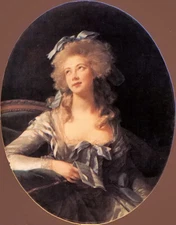 Oil painting Vigee-Lebrun - portrait of madame grand noble lady hand painted art