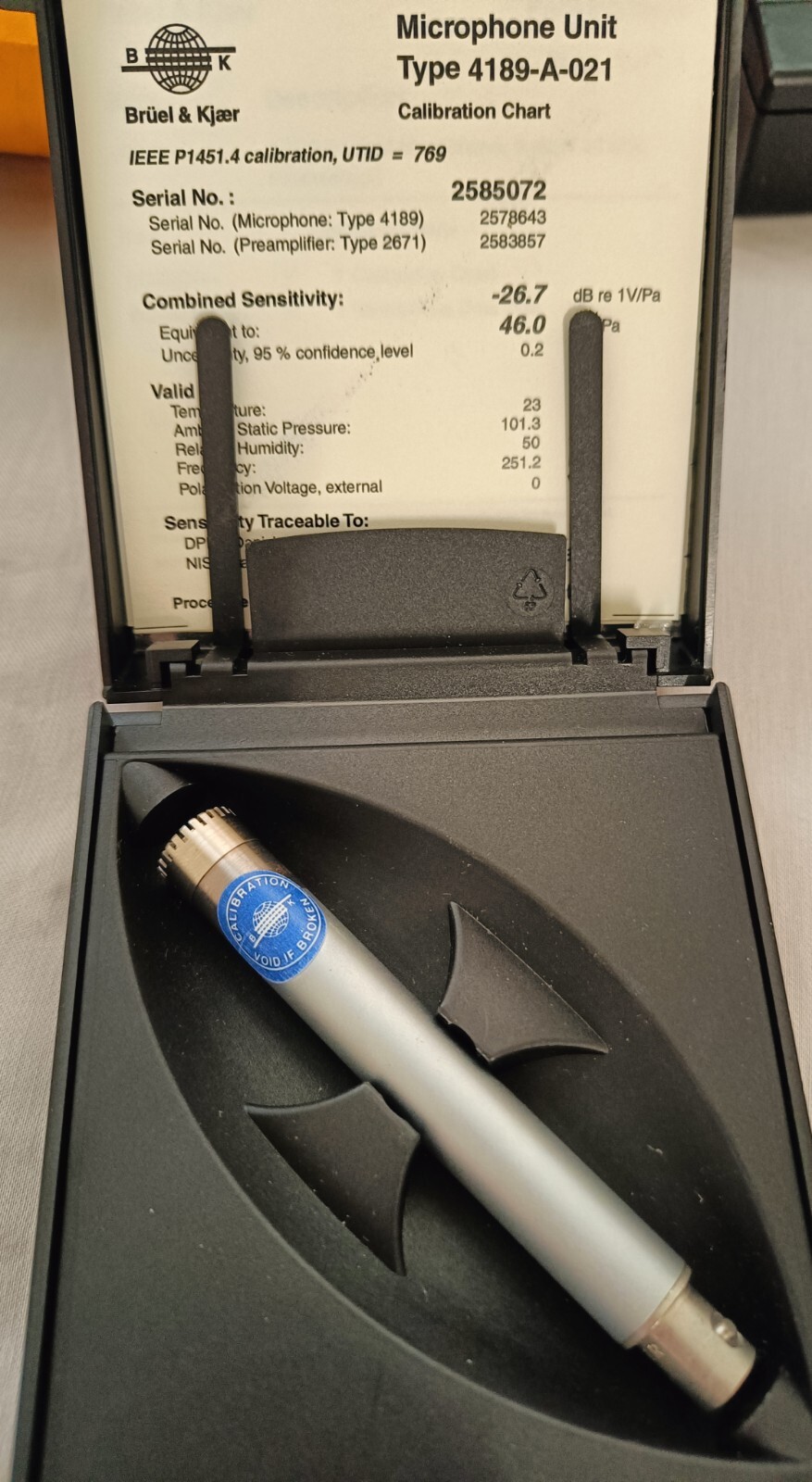 Bruel & Kjaer Type 4189 A021 Mic Setup eBay