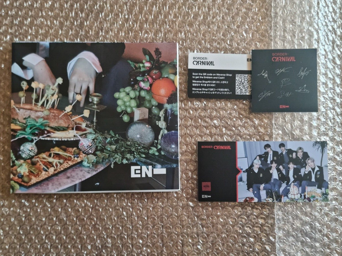 Enhypen En Hypen Promo Sticker BORDER : CARNIVAL Album Autographed