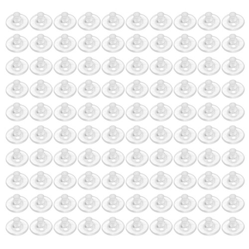 100pcs Silicone Earring Stoppers Clear Earrings Closures for Jewelry Enthusiasts
