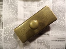 Antique Brass Ink Blotter Chinese Motif