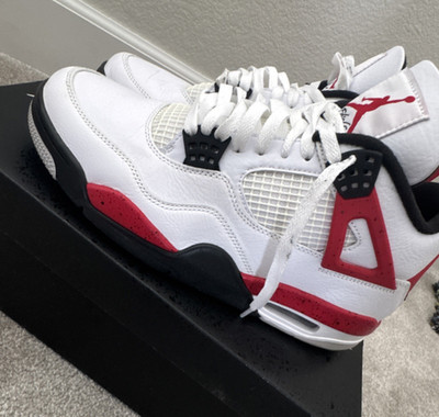 Jordan Air Jordan 4 Retro Red Cement White Black DH6927-161 | eBay