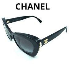 CHANEL CH5481HA Black Gold Square Sunglasses Asian Fit Gray Gradient Lens Women