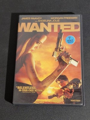 Wanted DVD James McAvoy Angelina Jolie Action Thriller Widescreen Free Shipping