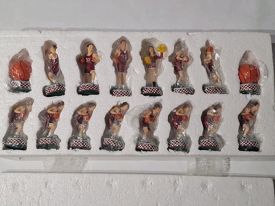 Basketball Chess Pieces Handpainted Polystone Collectors Set WE Games 4" - Image 2 of 4
