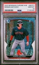 Roman Anthony 2023 Bowman Chrome Mega Box 1st Mojo Refractor Red Sox PSA 10