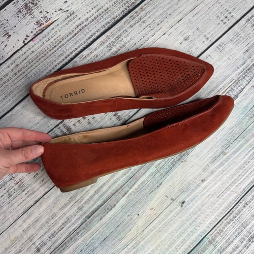 Torrid Damen Flats 11 Burnt Orange Wildleder Slipper Halbschuhe - Bild 1 von 3