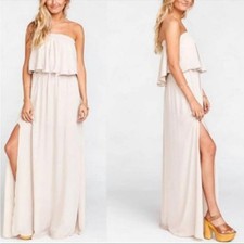 show me your mumu hacienda maxi dress show me the ring crisp chiffon women small