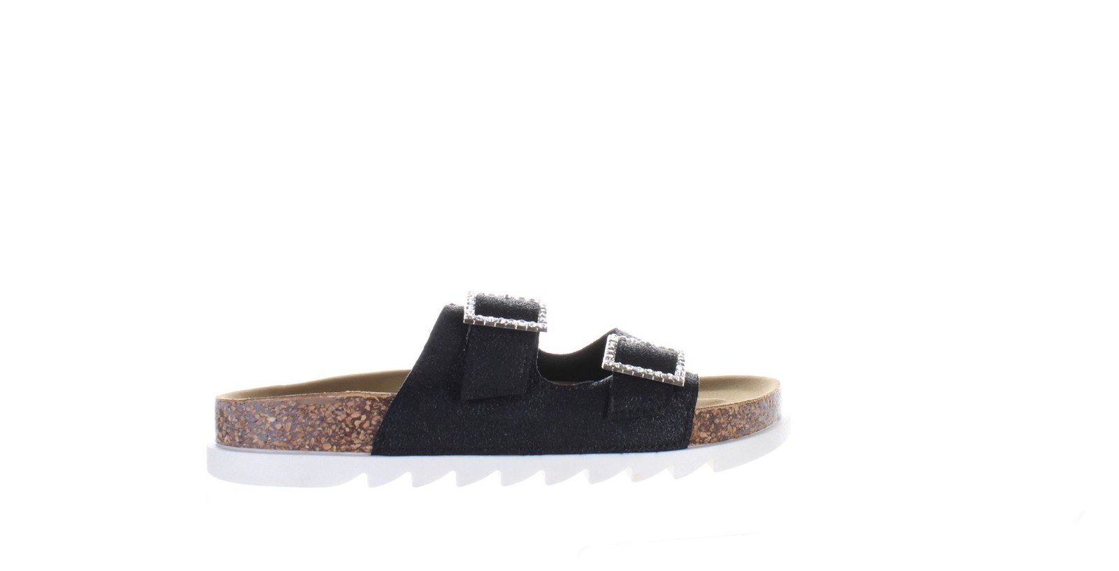 Yoki Womens Via Black Sandals Size 7 (7702450)