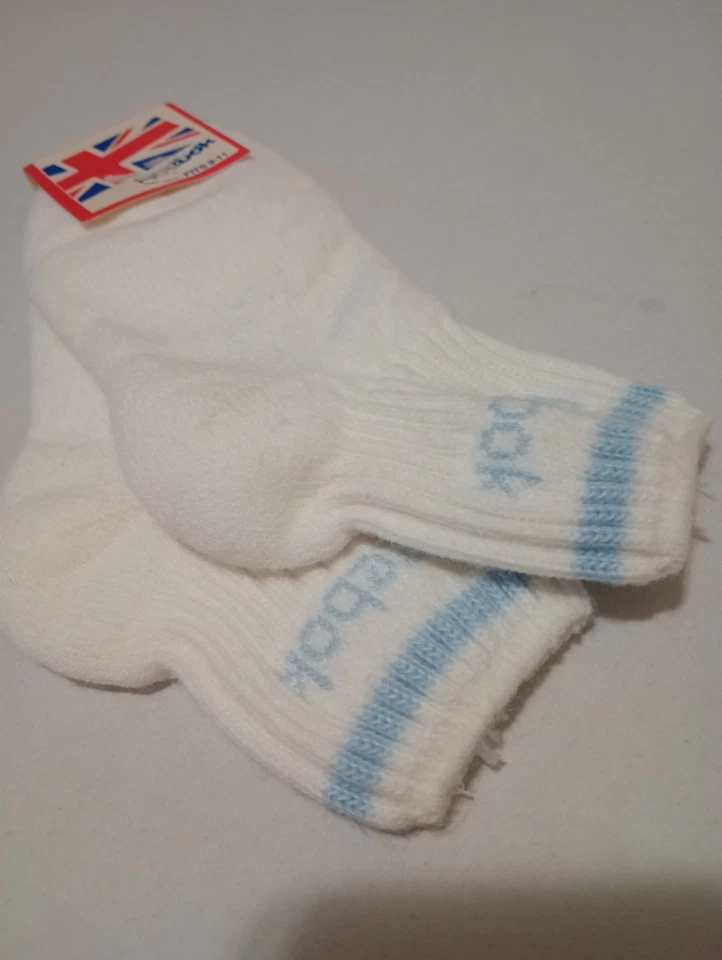 Calcetines Reebok Crew Años Ochenta De Colección Sin Stock Nuevos Raros Originales Talla 9-11 Azul Foto 3 de 4