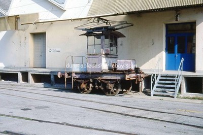 35mm RAILWAY SLIDE: 4w ELECTRIC INDUSTRIAL LOCO @ VEVEY 1986 SWITZERLAND