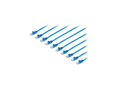 StarTech 6ft CAT6 Ethernet Cable, 10 Pack, ETL Verified, Blue CAT6 Patch Cord, S